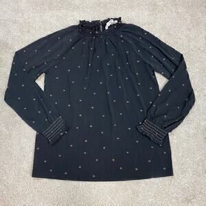 Thought Clothing High Ruffle Neck Long Sleeve Blouse Size 8/36